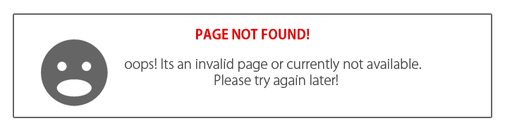 SORRY! PAGE NOT FOUND